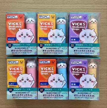 VICKS 빅스 메디케이티드 드롭스 치이카와 (먼작귀) 6종 세트
