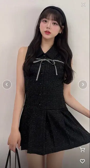 YUI 기획 슬리브리스 셔츠 미니 원피스