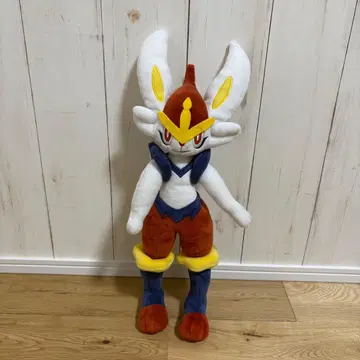 포켓몬 센터 한정판 에이스번 포즈 봉제 인형 포켓몬