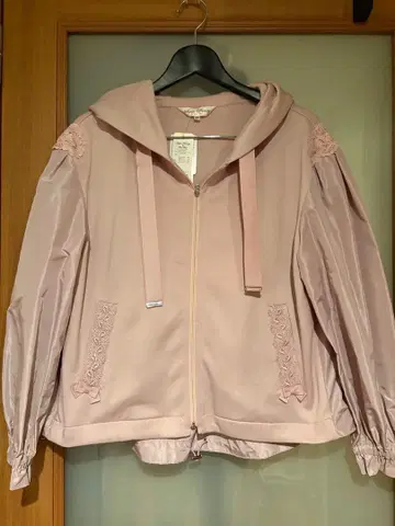 택 포함 새상품 슈퍼 뷰티 후드티 레이스 리본 블루종 핑크 40 사이즈