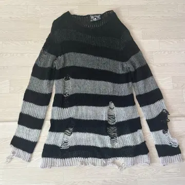 killstar 크러쉬 보더 그라데이션 롱 니트 M 락