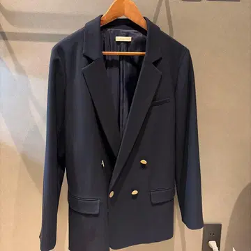 라운지 드레스 네이비 테일러드 자켓