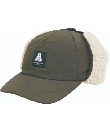 폴러 베어 뱅크 퀼팅 보아 사이드 업 플라이트 캡 카키