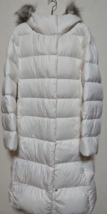 유니클로 퍼 후드 다운 코트 M