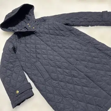 새상품급 퀼팅 자켓 후드 부착 블랙 36