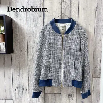 Dendrobium (36 사이즈) 체크 무늬 봄버 자켓