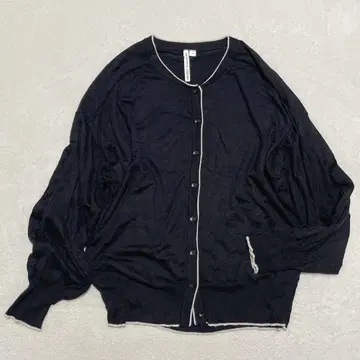 에이치케이웍스로 시마무라 배색 라인 가디건 파이핑 L