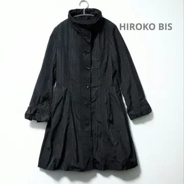 HIROKOBIS 히로코비스 타프타 소재 라이트 아우터 스프링 코트 블랙