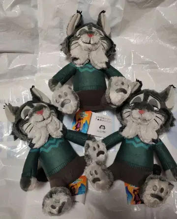 주토피아2 파우버트 L 봉제 인형 3개