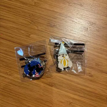 리루린린 미키미니 핀 배지 2개 세트