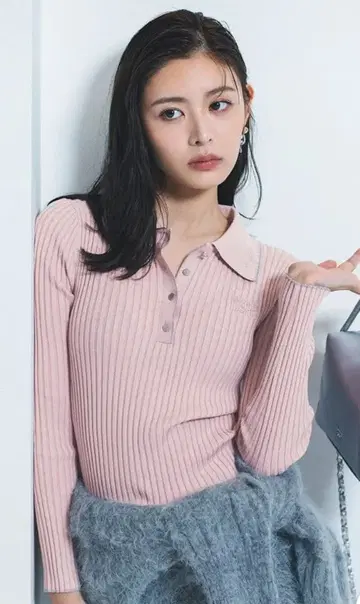 [ 새상품 ] 프레이 아이디 라메 리브 폴로 니트