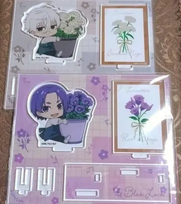 블루 록 아크릴 스탠드 플라워 마르쉐