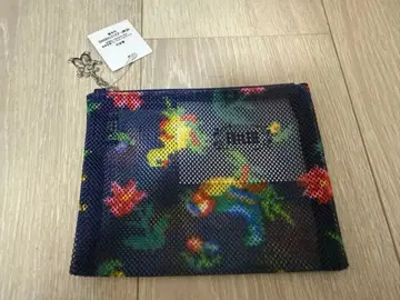 페이러 하이디 패턴 메쉬 파우치 네이비 S 사이즈