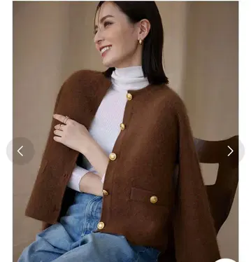 라쿤 블렌드 노카라 니트 자켓 anuans 아뉴앙스 나카무라 아사미