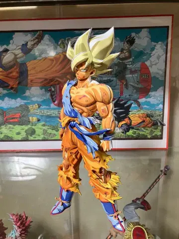 드래곤볼 피규어 전설의 초사이어인 손오공 리페인트 2D 이차원 채색