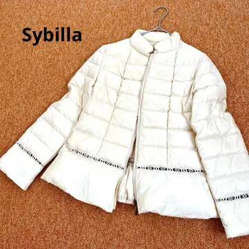 시빌라 레이스 절개 다운 자켓 경량 고급 실루엣 크림색