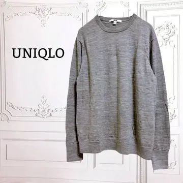 유니클로 [ UNIQLO ] 니트 스웨터 메리노 울 [ F ] 그레이