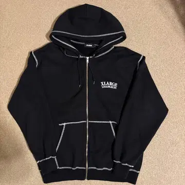 XLARGE 블랙 집업 후드티