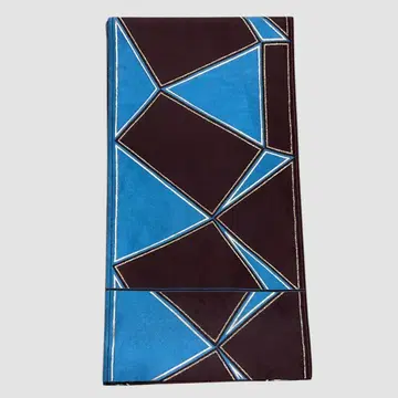 토나미 직물 특선 니시진 비단 후쿠로 오비 삼각형 사각형 문양