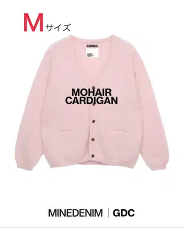 모헤어 가디건 M 사이즈 핑크 MINEDENIM | GDC