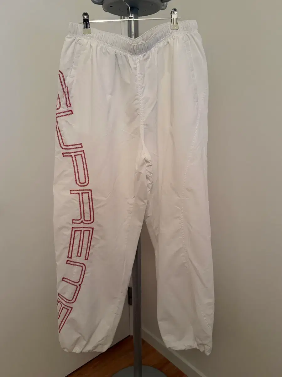 (XL) Supreme Spellout Embroidered Track Pants White - 25SS