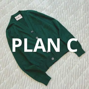 PLAN C 울 캐시미어 V넥 가디건 36 긴팔 이탈리아제 그린