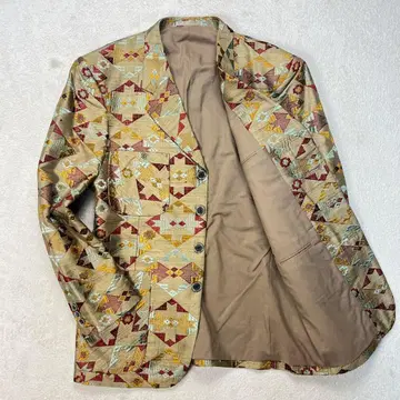 레어 폴스미스 화려한 올 패턴 이탈리아 원단 실크 L