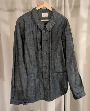 [ Boncoura ] 프렌치 워크 자켓 던가리 코튼 린넨