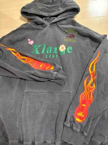 새상품급! Xlarge 90s 그래픽 후드티 그레이 1991년