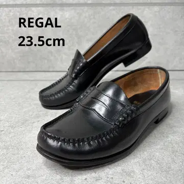 새상품급 REGAL 리갈 가죽 코인 로퍼 블랙 23.5