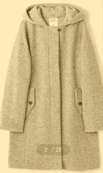 HUMAN WOMAN 후드 부착 체스터 코트 그레이