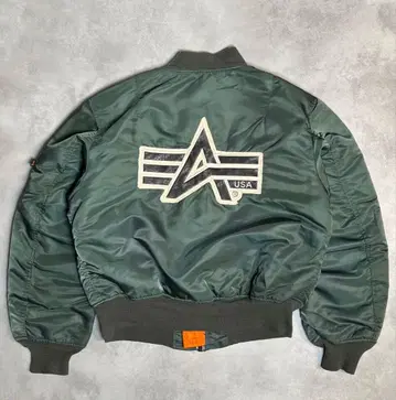 90s USA제 [ ALPHA INDUSTRIES ] MA-1 올리브 M