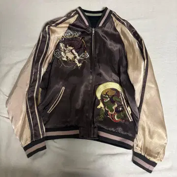 SATORI 자수 바람의 신, 번개의 신 스카잔 리버서블 재팬 캐주얼