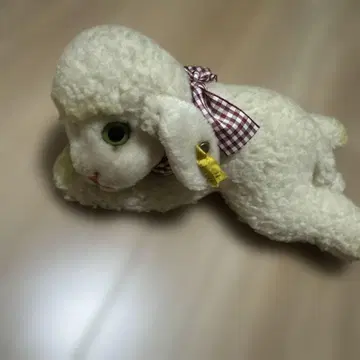 슈타이프 앤티크 봉제 인형 양 웅크림