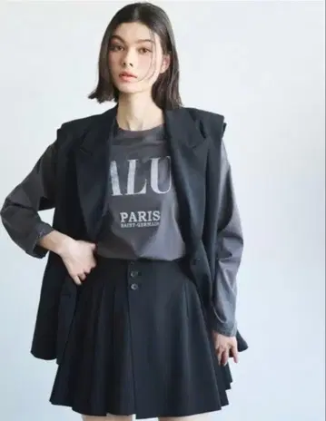 COCODEAL (코코딜) 플리츠 큐롯 팬츠 블랙