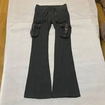 헤이세이 갸루 y2k 그런지 블랙 플레어 팬츠 사이드 포켓 포함