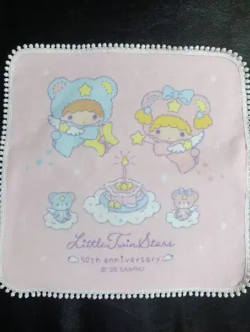 새상품 50주년 리틀트윈스타 키키라라 타월 손수건 산리오
