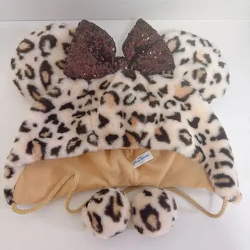 디즈니랜드 디즈니 팬캡 미니 브라운 레오파드 무늬 모자