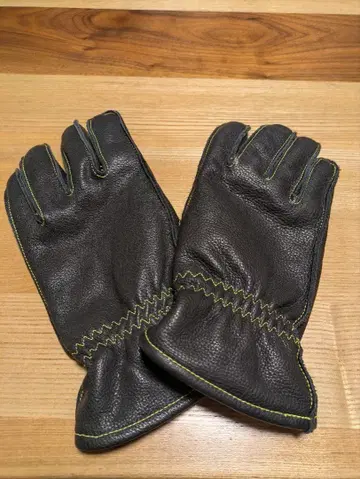 가죽 장갑 블랙 플리스 안감 바이크