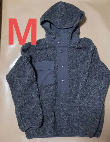 ENGINEERED GARMENTS GU 보아 플리스 스냅 후드티 M