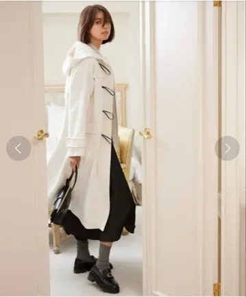 Sustainable 롱 더플 코트 snidel