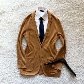 [ 새상품급 ] LARDINI 머스타드 코튼 니트 자켓 사이즈 M