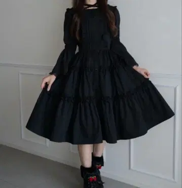 프릴 오버롤 스커트