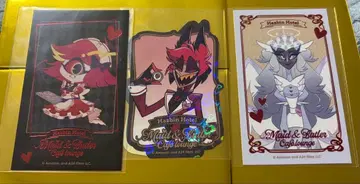 해즈빈 호텔 애니카페 홀로그램 스티커 금박 카드 알래스터