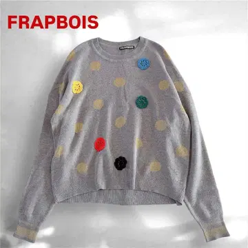 [ 새상품급 ] 플라보아 폴카 도트 니트 풀오버