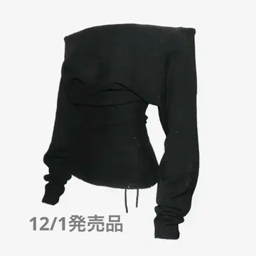 S sequin offshoulder knit theredthread