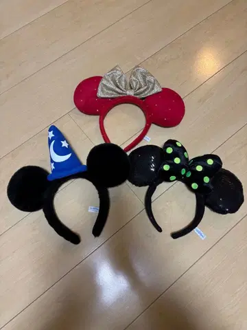 미키 귀 머리띠 3세트
