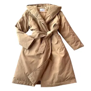 IEDIT 트렌치코트풍 발수 롱 기장 다운 코트 베이지 빅 사이즈