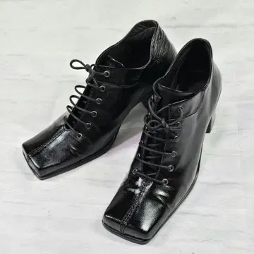 OTA 블랙 레이스업 가죽 신발 새상품급