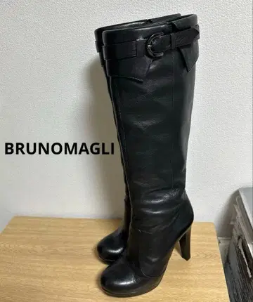 세일 중! BRUNOMAGLI 이탈리아제 롱 부츠 블랙 부츠